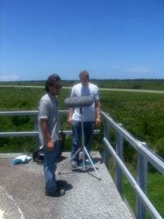 Dave and I at the weather tower location.